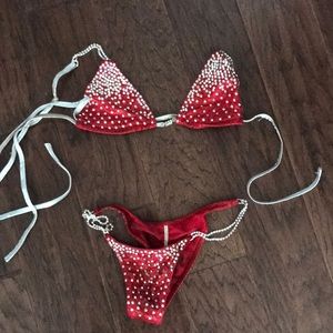 Competition bikini with bedazzle